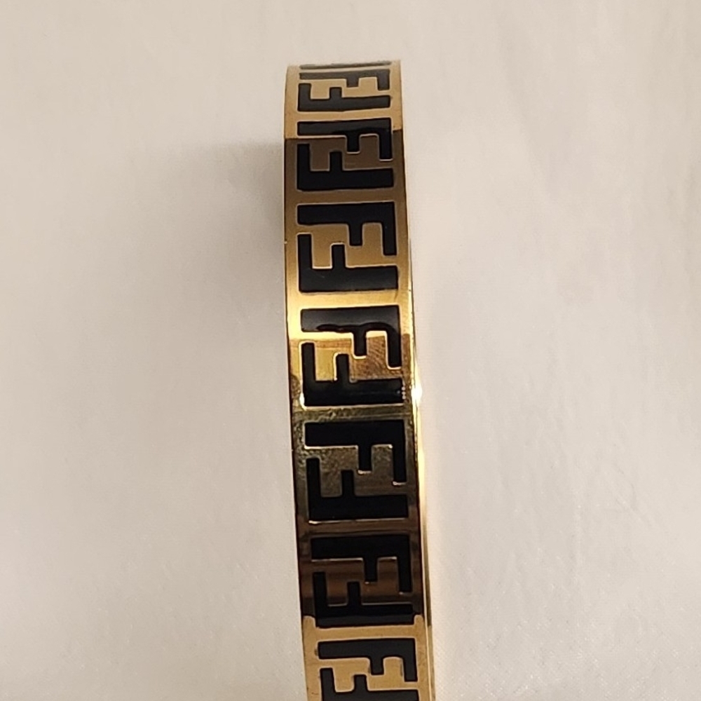 Fendi Forever 7" Gold and Black